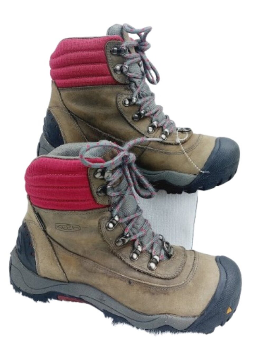 Keen Women's Tan Pink Revel III Cold Weather Hiking Winter Boots Size US 7.5